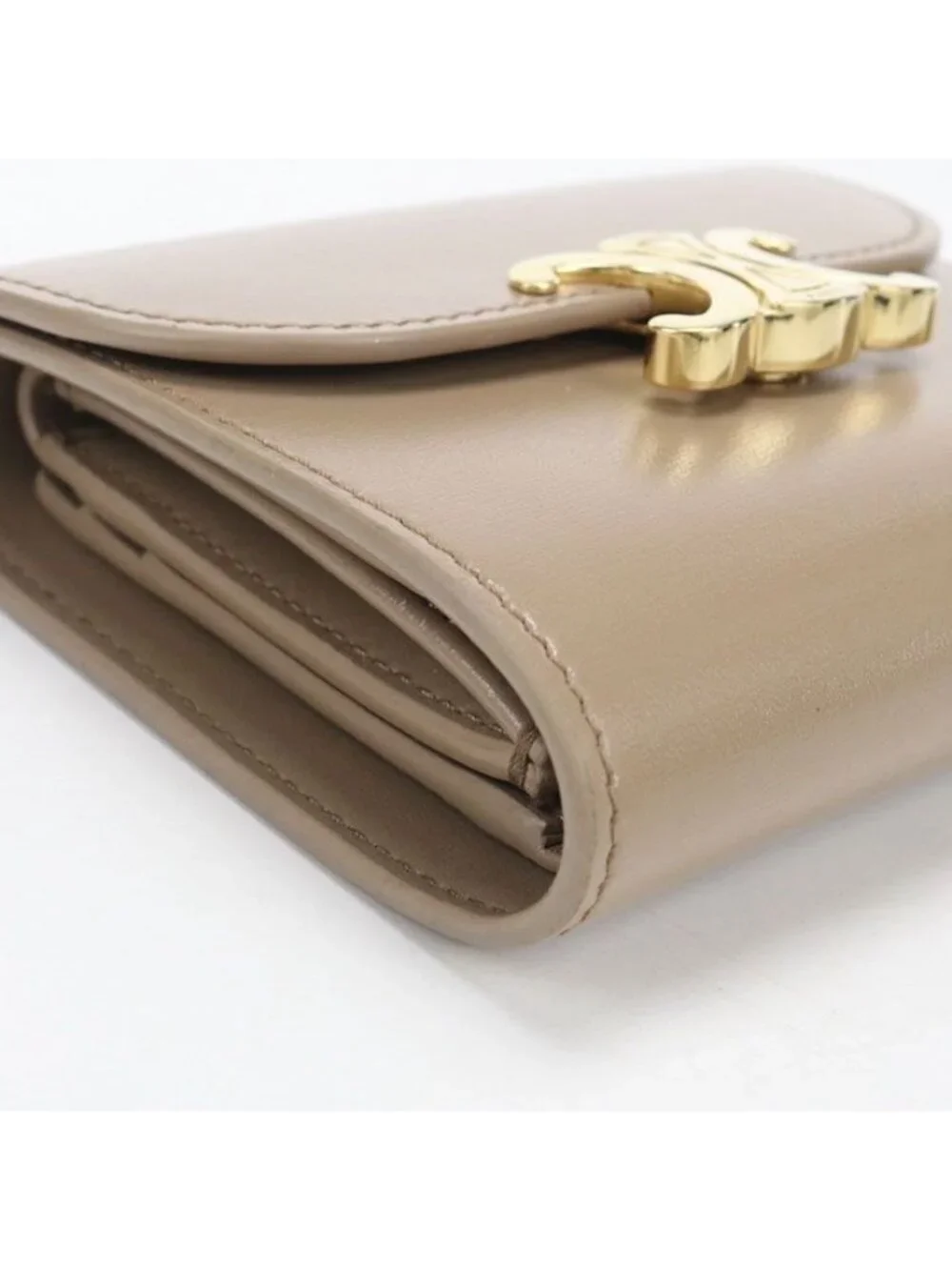 Celine Small Flap Wallet Triomphe Trifold Calfskin